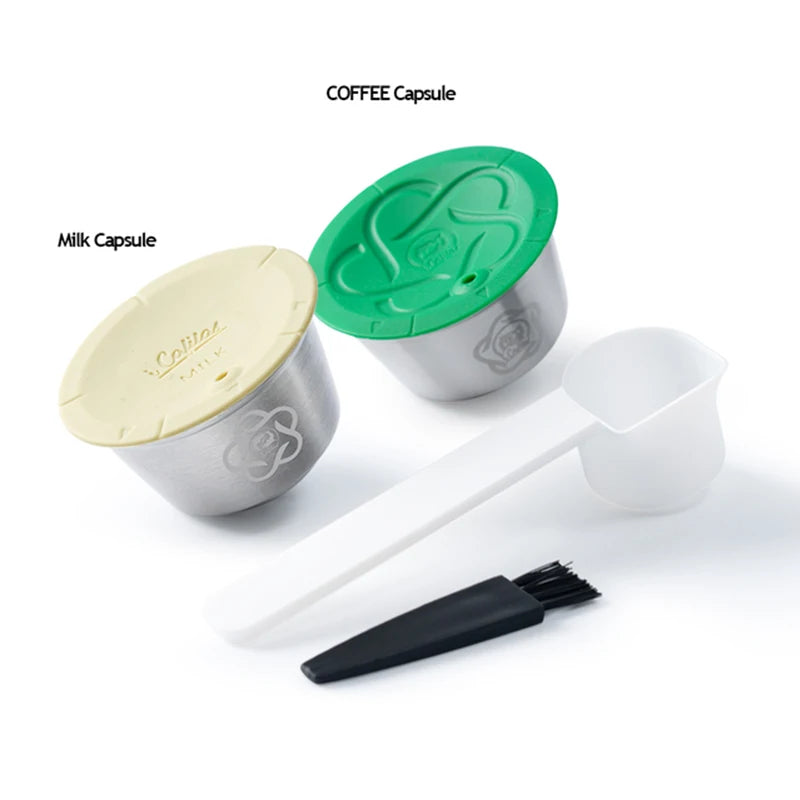 Reusable Dolce Gusto Coffee Capsules 3rd Plastic Stainless Steel Refillable Dolce Gusto Coffee Capsules for Nescafé Machines AANHORA-SHOPPING