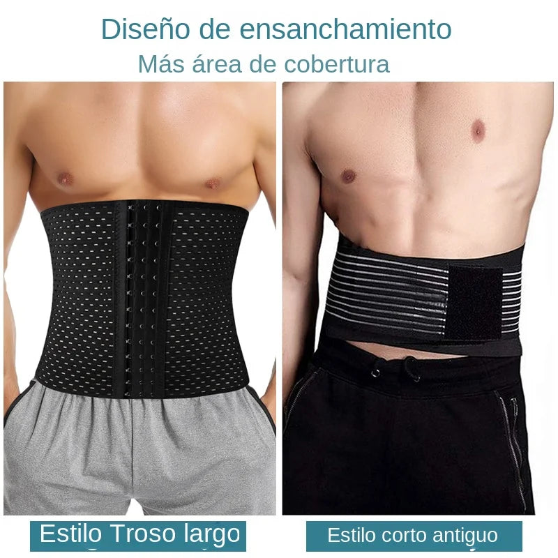 Entrenador de cintura Shapers corsé para hombres reductor de Abdomen cinturón adelgazante Shapewear correa de modelado de alta compresión faja de entrenamiento Faja AANHORA-SHOPPING