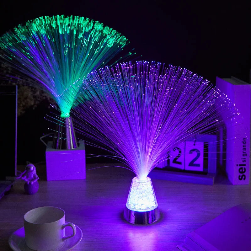 Lámpara LED Multicolor de fibra óptica, decoración Interior, lámpara de Festival de cielo estrellado, luz LED nocturna, lámpara de ambiente de Camping AANHORA-SHOPPING