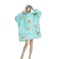 Sudaderas con capucha de invierno para hombre y mujer, jersey de lana gigante para TV, manta de gran tamaño con mangas, bata, mantas usables AANHORA-SHOPPING