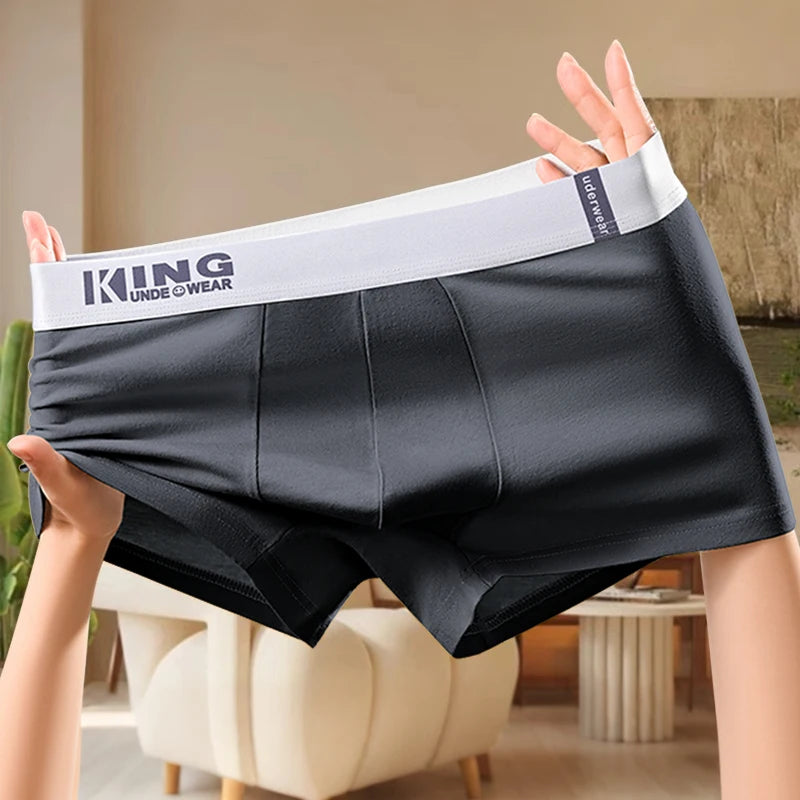 1 Pieza de Bóxers para Hombre, Ropa Interior Masculina, Pantalones Cortos de Algodón, Calzoncillos Sexys, Talla Grande, Bóxers para Hombre, Lencería Convexa en U, 6XL AANHORA-SHOPPING
