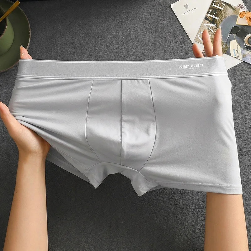 1 Pieza de Bóxers para Hombre, Ropa Interior Masculina, Pantalones Cortos de Algodón, Calzoncillos Sexys, Talla Grande, Bóxers para Hombre, Lencería Convexa en U, 6XL AANHORA-SHOPPING