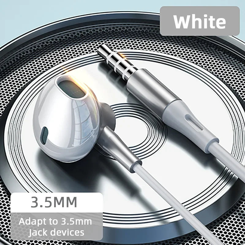 Auriculares USB tipo C HiFi bajo estéreo Control de volumen micrófono 3,5mm auriculares con cable para Galaxy S24 S23 S22 S21 Ultra iPhone 15 Pro Max AANHORA-SHOPPING