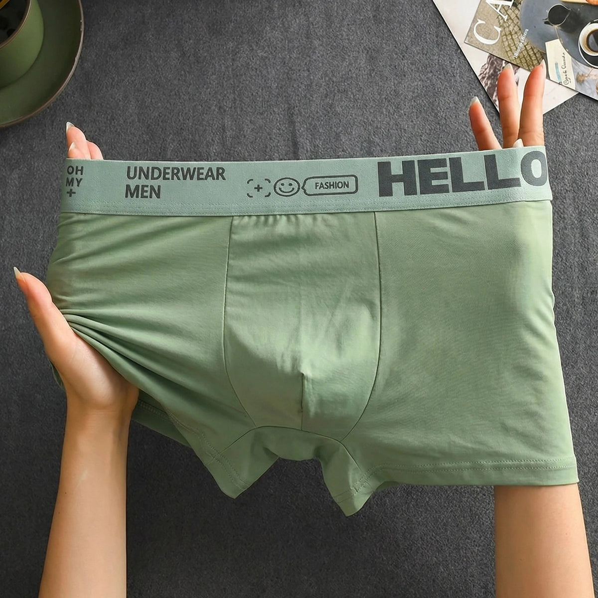 1 Pieza de Bóxers para Hombre, Ropa Interior Masculina, Pantalones Cortos de Algodón, Calzoncillos Sexys, Talla Grande, Bóxers para Hombre, Lencería Convexa en U, 6XL AANHORA-SHOPPING