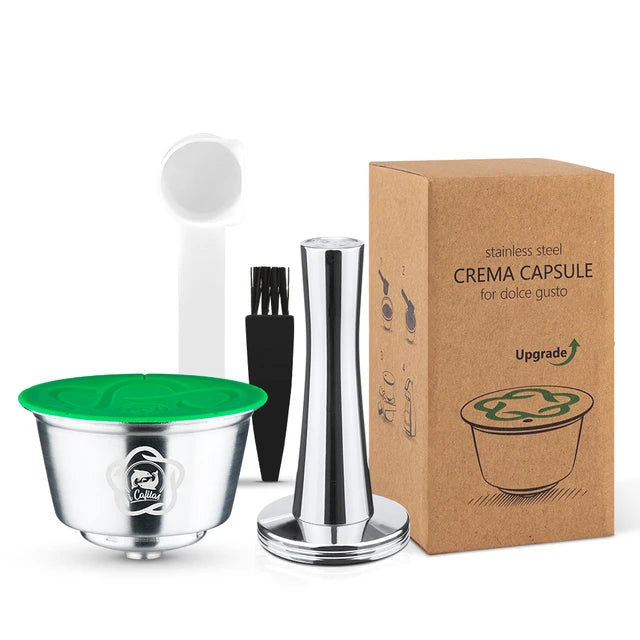 Reusable coffee capsules for Dolce Gusto refillable capsule espresso filter stainless steel filter box iCafilas AANHORA-SHOPPING