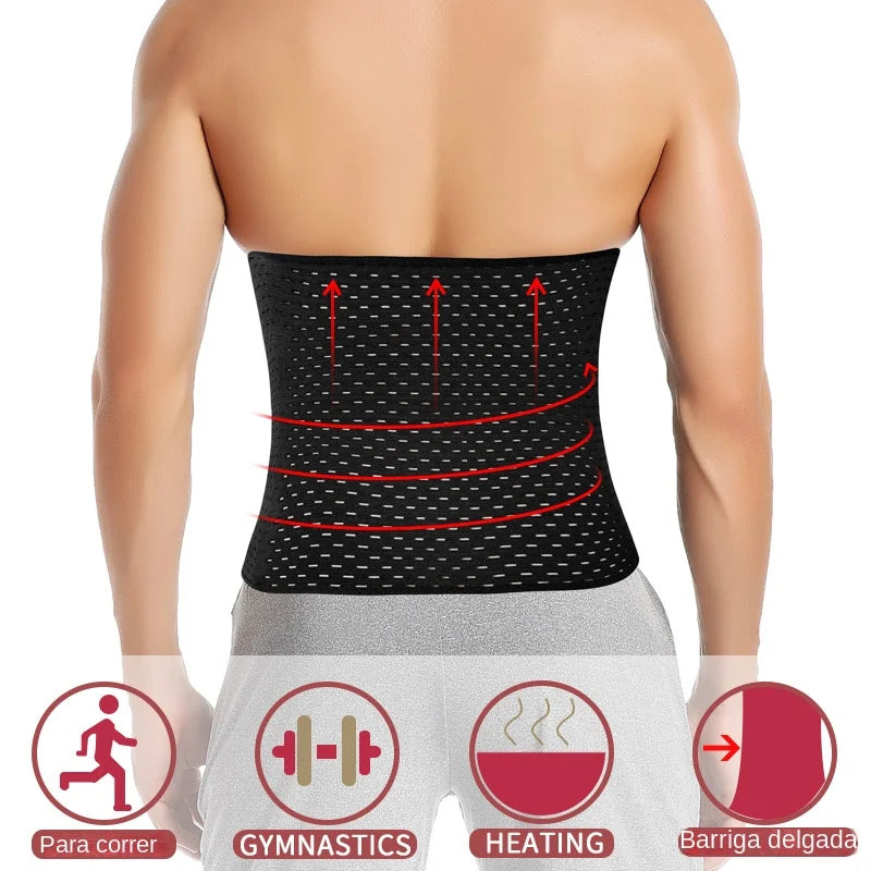 Entrenador de cintura Shapers corsé para hombres reductor de Abdomen cinturón adelgazante Shapewear correa de modelado de alta compresión faja de entrenamiento Faja AANHORA-SHOPPING