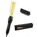 Portable dual-function straightening and curling hair brush, multi-functional electric heating travel hair styling iron AANHORA-SHOPPING