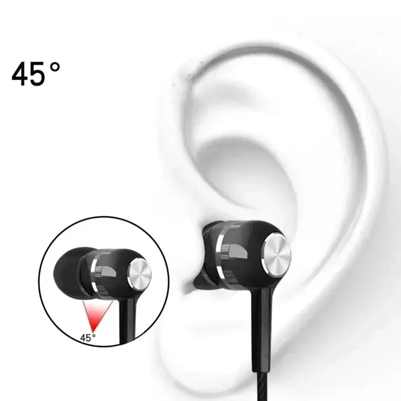 Auriculares intrauditivos con cable de 3,5mm, auriculares HIFI de graves pesados, Monitor deportivo, auriculares estéreo para música y videojuegos con micrófono AANHORA-SHOPPING