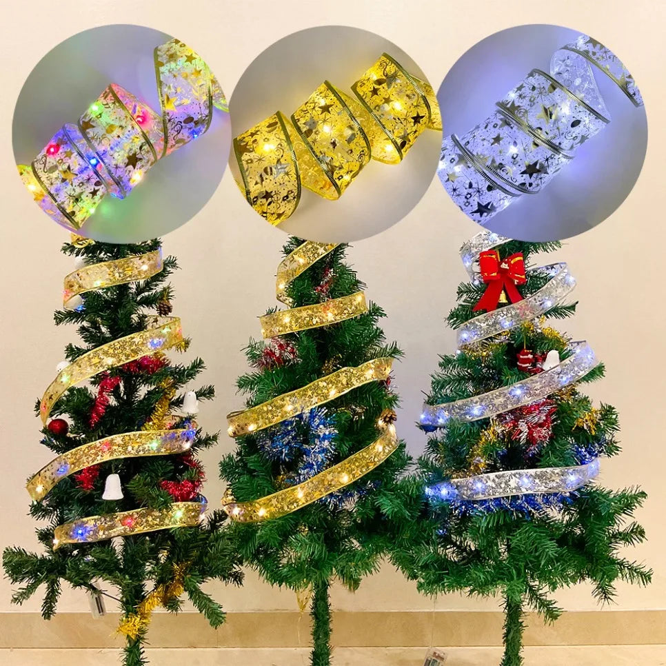 Aswesaw decoración de árbol de Navidad 10m cinta LED guirnaldas de luces cuerdas cinta de Navidad con LED Navidad Año Nuevo 2023 decoración del hogar AANHORA-SHOPPING