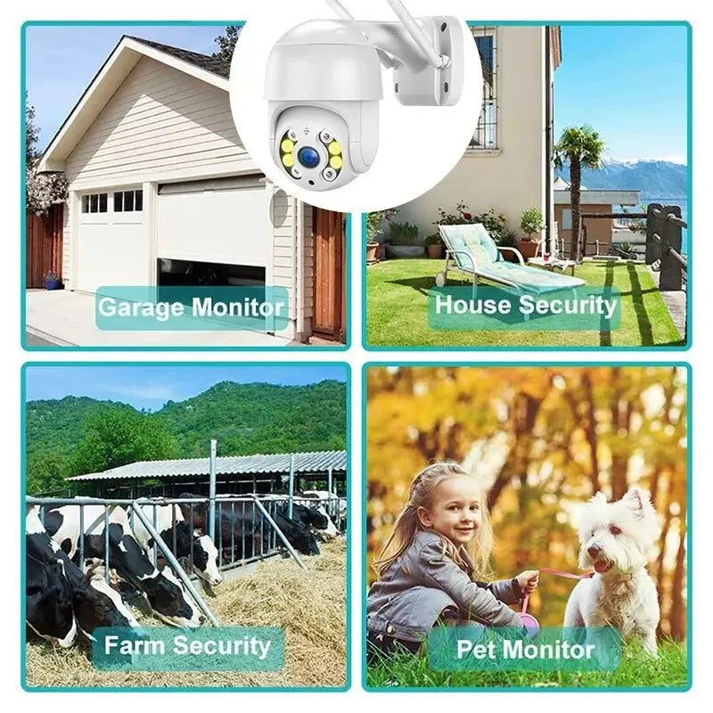 8MP 4K IP Camera 5MP Speed Dome Auto Tracking PTZ Camera Smart Home Outdoor Wireless WIFI Camera Surveillance Monitor AANHORA-SHOPPING