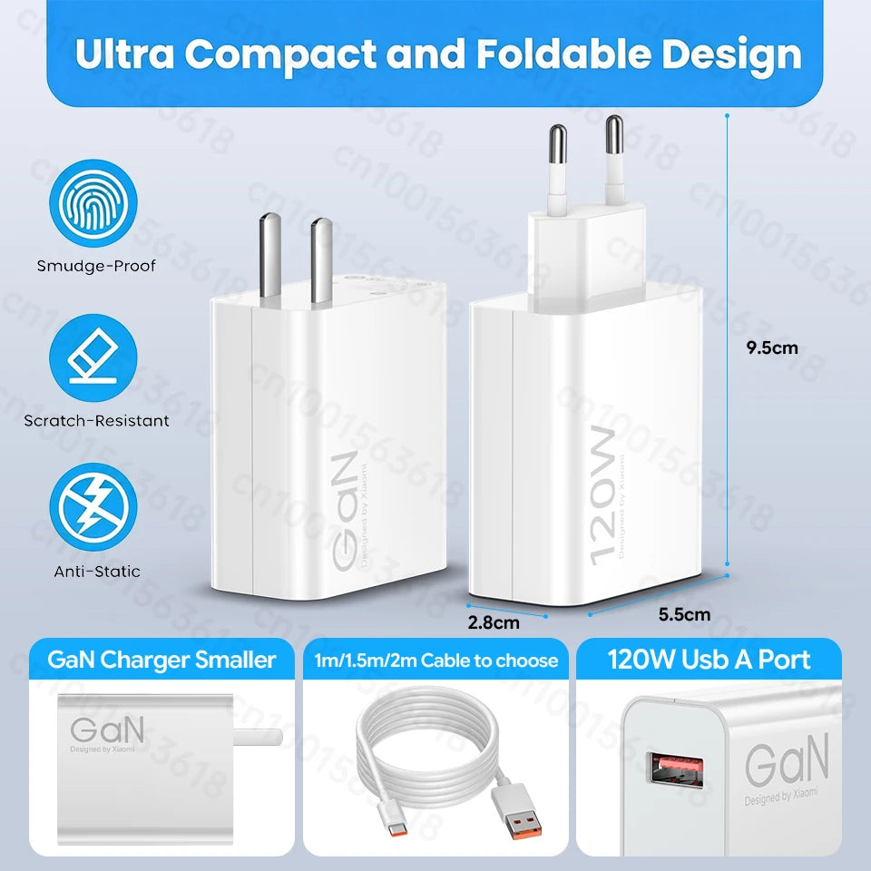 Cargador XIAOMI Original de 120W, Cargadores GaN de 100W Tipo C, Adaptador Súper Rápido para Mi 17 Ultra, 17t, 15, 14pro, Redmi Note 14t, Poco X8, M8 AANHORA-SHOPPING