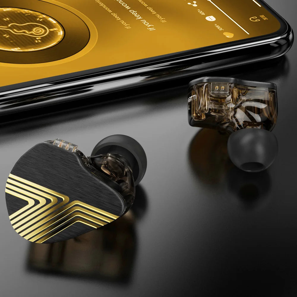ARTTI-auriculares intrauditivos TR1 1DD + 1BA, cascos HiFi con Cable IEMs de 10mm, Monitor Chapado en berilio de 3,5mm/micrófono tipo c, Cable desmontable AANHORA-SHOPPING