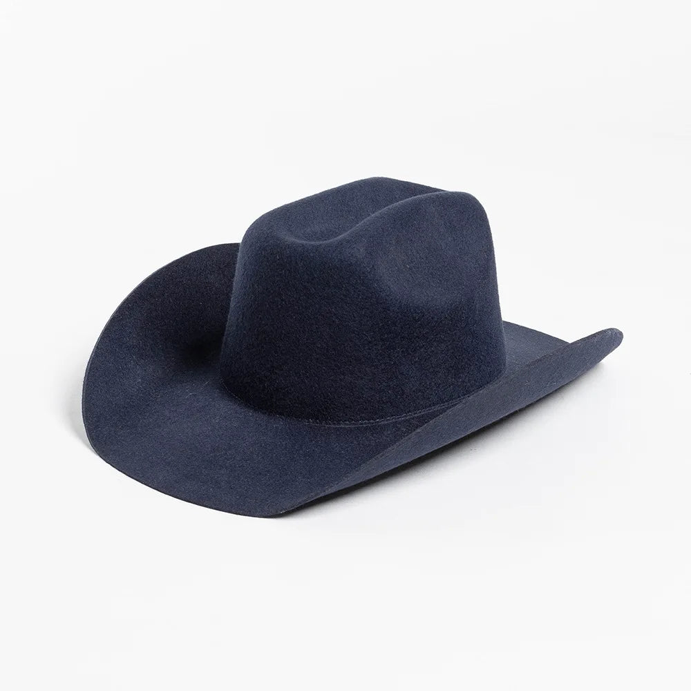 USPOP Sombrero de vaquero de lana 100% Sombrero de fieltro de ala ancha unisex Color sólido Estilo Fedora clásico Múltiples tamaños S-XL Otoño Invierno AANHORA-SHOPPING