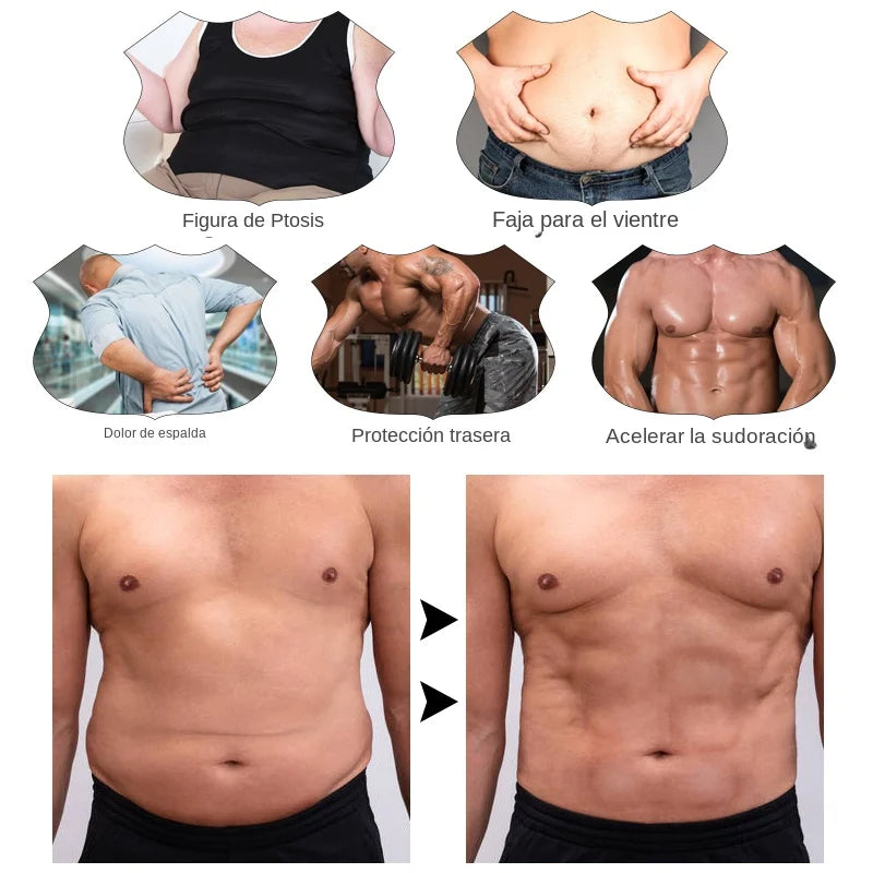 Entrenador de cintura Shapers corsé para hombres reductor de Abdomen cinturón adelgazante Shapewear correa de modelado de alta compresión faja de entrenamiento Faja AANHORA-SHOPPING