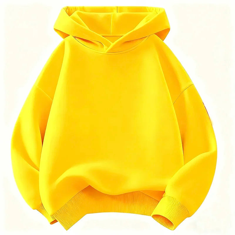 Sudadera con Capucha para Niños, Moda Infantil, Primavera-Otoño 2026, Sudadera Informal para Niñas, Sudadera con Capucha de Color Sólido para Niños AANHORA-SHOPPING