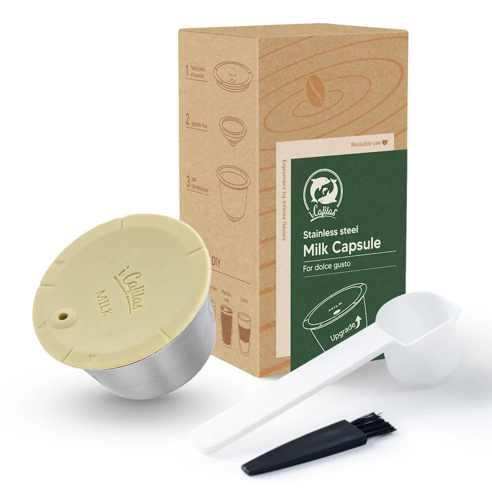 Reusable Dolce Gusto Coffee Capsules 3rd Plastic Stainless Steel Refillable Dolce Gusto Coffee Capsules for Nescafé Machines AANHORA-SHOPPING