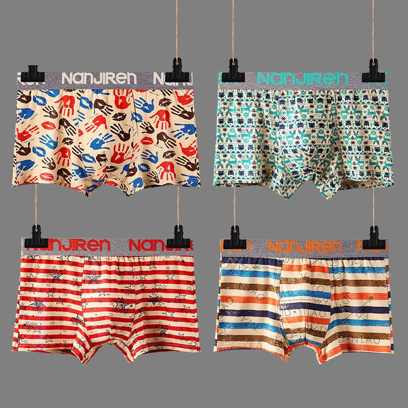 Ropa interior caliente para hombre, Boxer de algodón para hombre, calzoncillos de marca, bragas masculinas, pantalones cortos transpirables, bolsa convexa en U de talla grande L-5XL AANHORA-SHOPPING