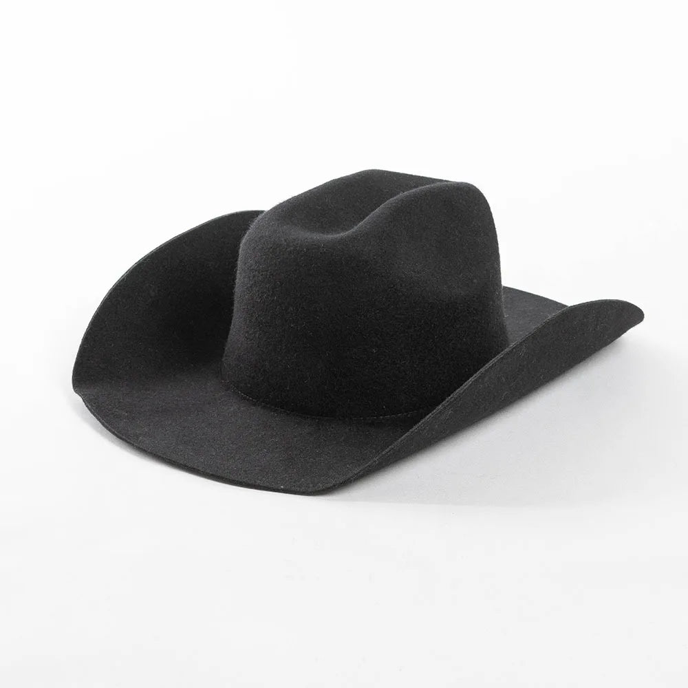 USPOP Sombrero de vaquero de lana 100% Sombrero de fieltro de ala ancha unisex Color sólido Estilo Fedora clásico Múltiples tamaños S-XL Otoño Invierno AANHORA-SHOPPING