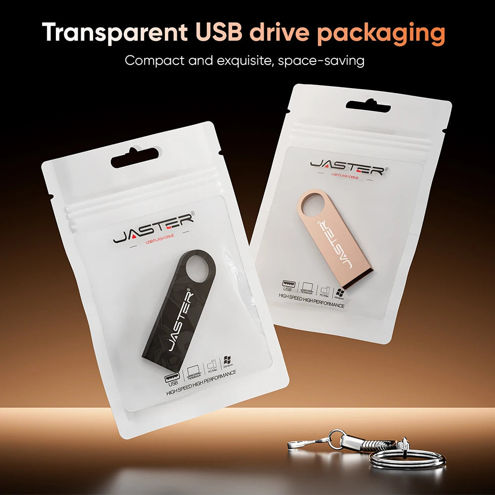 Mini Metal USB Flash Drive 128GB Free Custom Logo Pen Drive 64GB 32GB Personalized Customization Memory Stick Pendrive 16GB 8GB AANHORA-SHOPPING