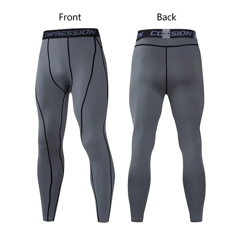 Pantalones de compresión para hombre para correr, ciclismo, baloncesto, fútbol, pantalones de chándal elásticos, mallas deportivas, pantalones con protección contra sarpullidos AANHORA-SHOPPING