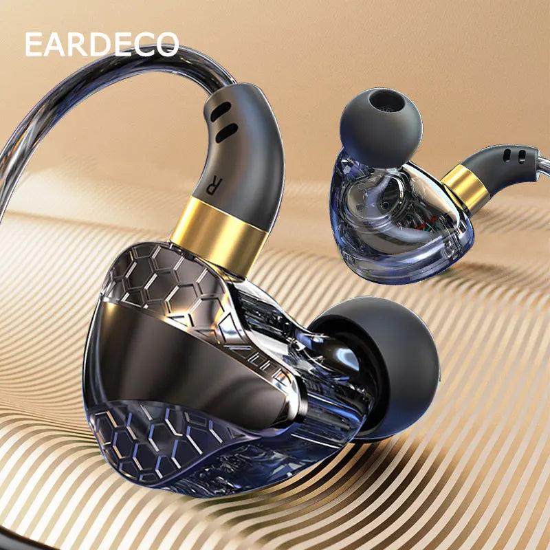 EARDECO Auriculares con cable de 3,5mm auriculares con cable de graves auriculares deportivos estéreo auriculares con micrófono cable para auriculares AANHORA-SHOPPING