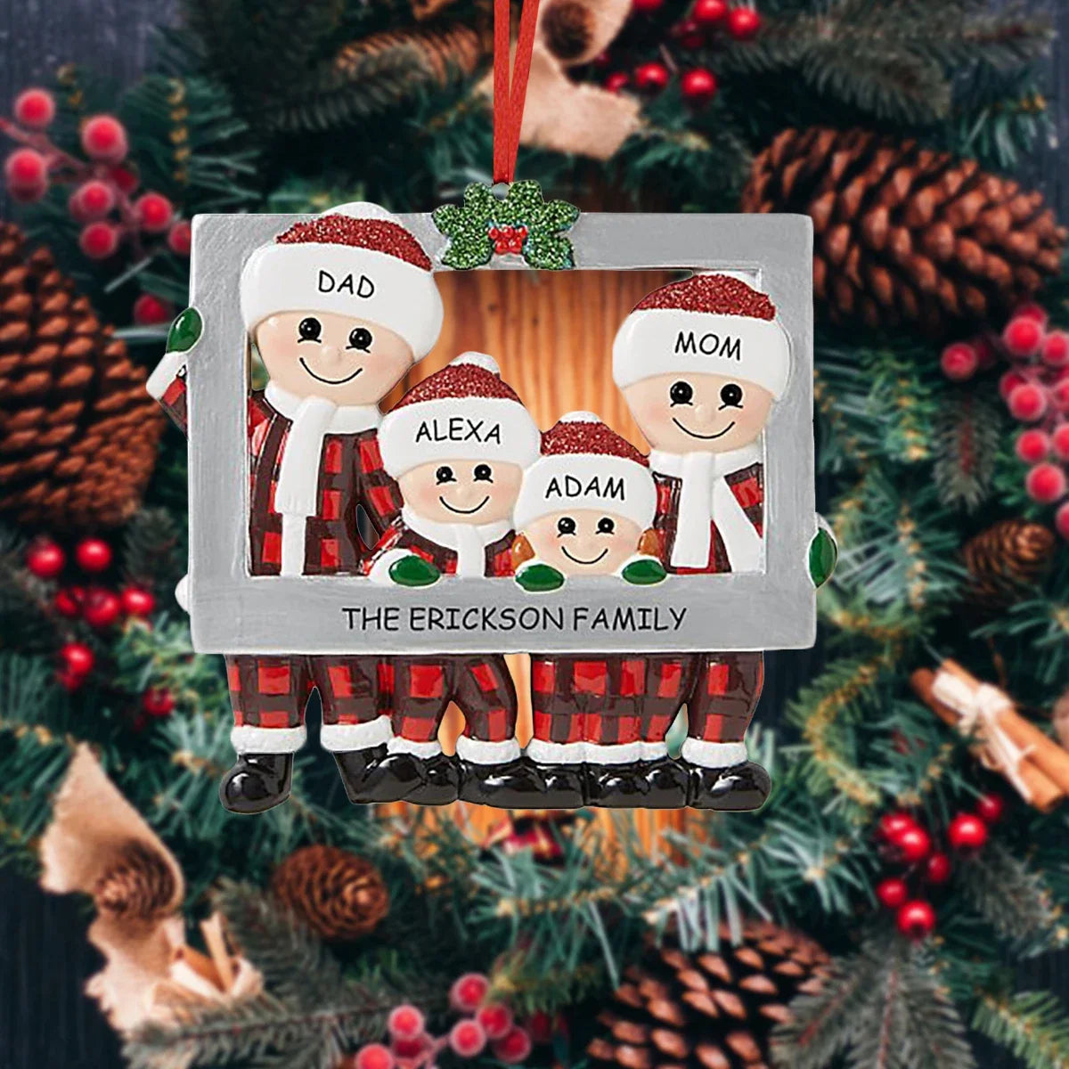 Colgante de Navidad DIY, adornos navideños familiares personales para el hogar, adorno colgante para árbol de Navidad, Año Nuevo 2026 AANHORA-SHOPPING