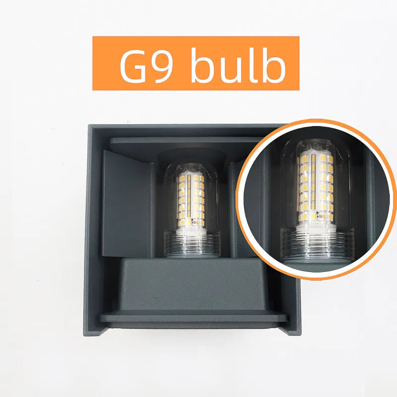 Lámpara de pared LED moderna impermeable IP65 luz de pared LED de aluminio exterior interior G9 bombilla reemplazable para sala de estar dormitorio pasillo AANHORA-SHOPPING