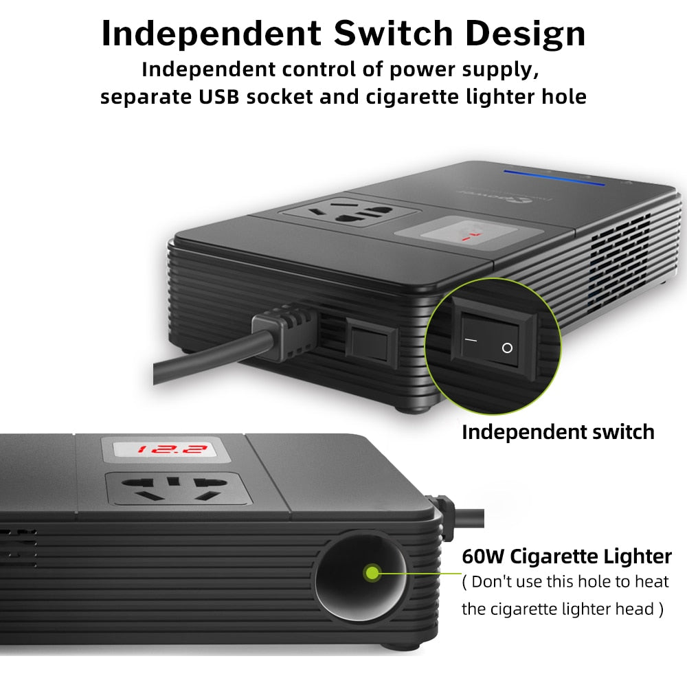 12V/220V Car Power Inverter AANHORA-SHOPPING