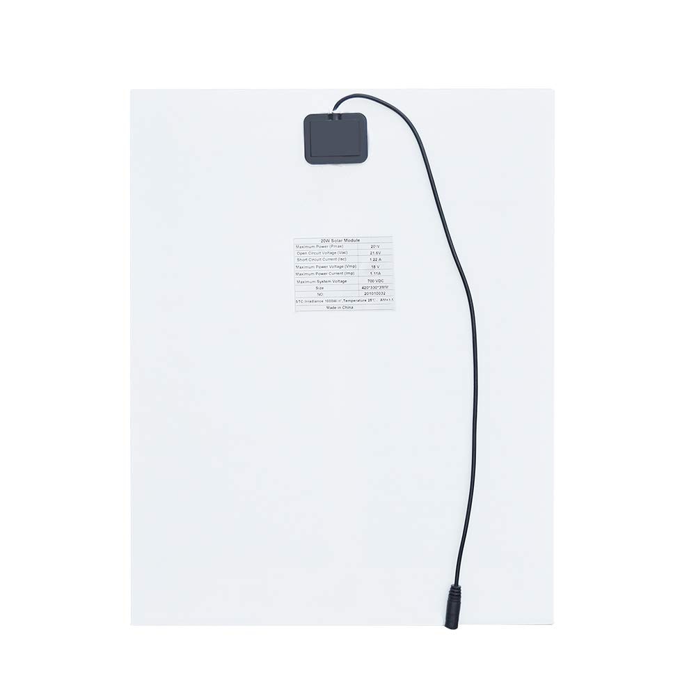 20W/18V Solar Panel Kit with USB Cable AANHORA-SHOPPING