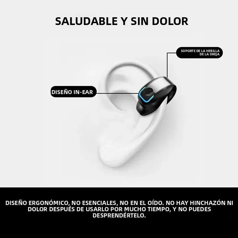 Auriculares Bluetooth de Clip con Conducción Ósea y Micrófono - AANHORA-SHOPPING