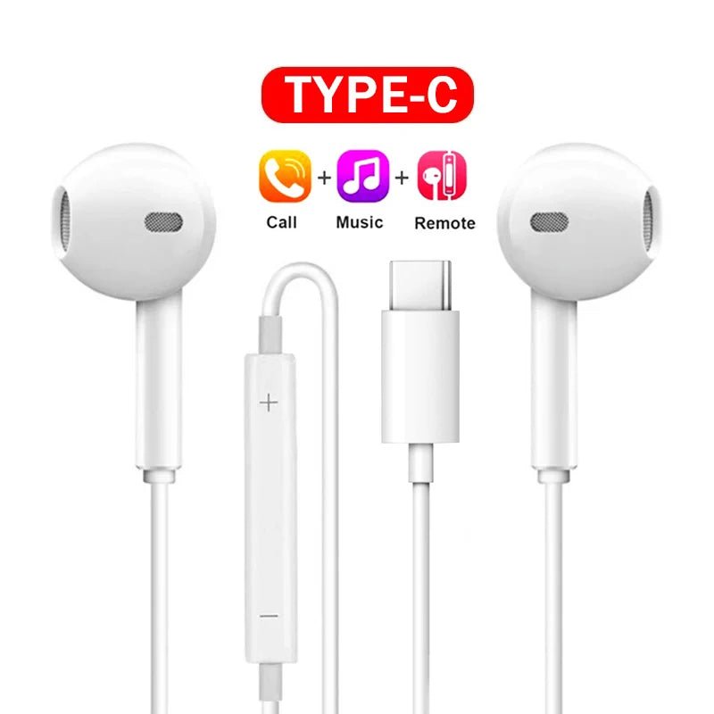 Auriculares con Cable Tipo C y 3,5 mm para Xiaomi y Redmi - AANHORA-SHOPPING