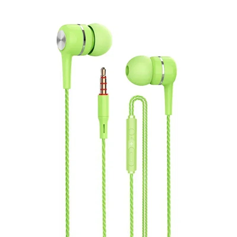 Auriculares Deportivos con Cable 3,5 mm, Graves y Micrófono - AANHORA-SHOPPING