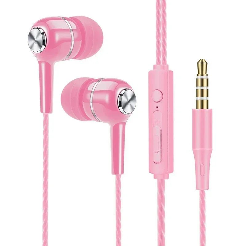 Auriculares Deportivos con Cable 3,5 mm, Graves y Micrófono - AANHORA-SHOPPING