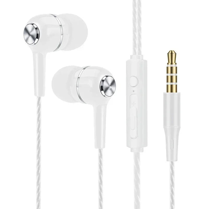 Auriculares Deportivos con Cable 3,5 mm, Graves y Micrófono - AANHORA-SHOPPING