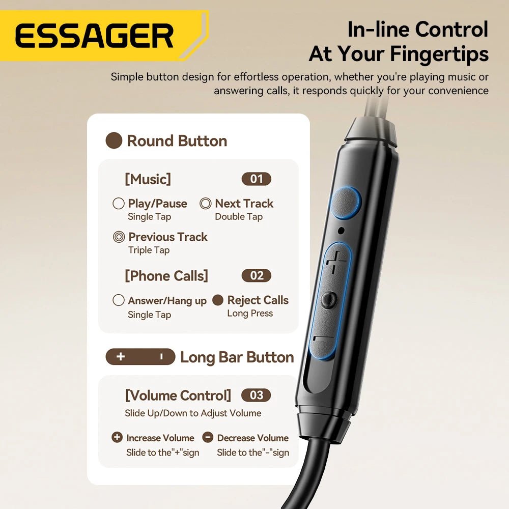 Auriculares Gaming Essager de 3,5 mm con Micrófono - AANHORA-SHOPPING