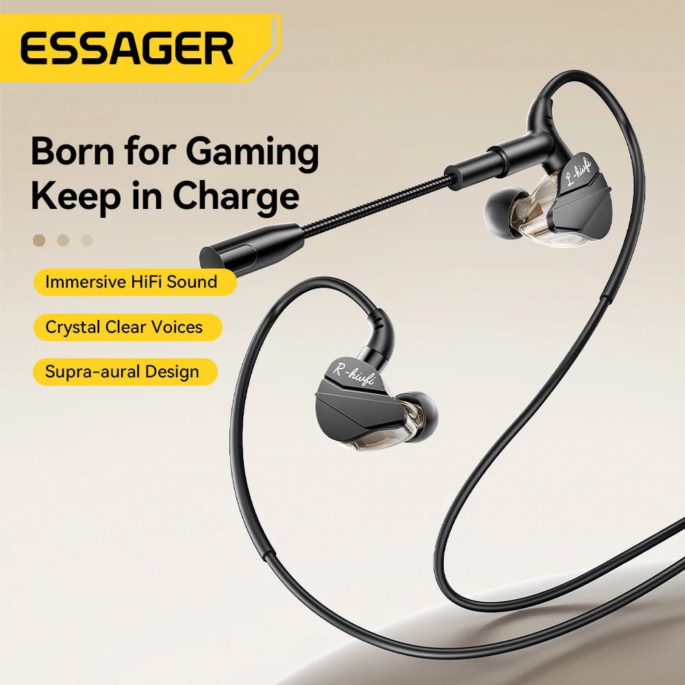Auriculares Gaming Essager de 3,5 mm con Micrófono - AANHORA-SHOPPING