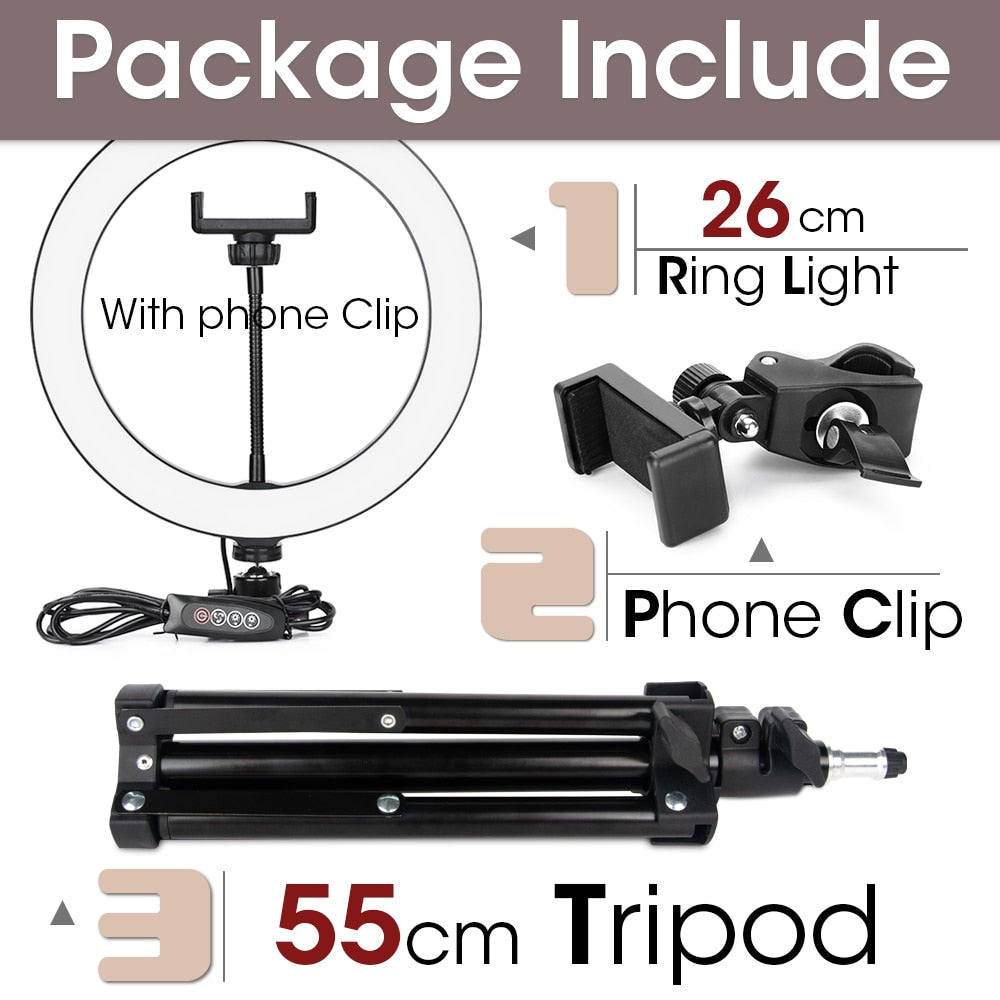 Dimmable Camera LED Light Ring AANHORA-SHOPPING