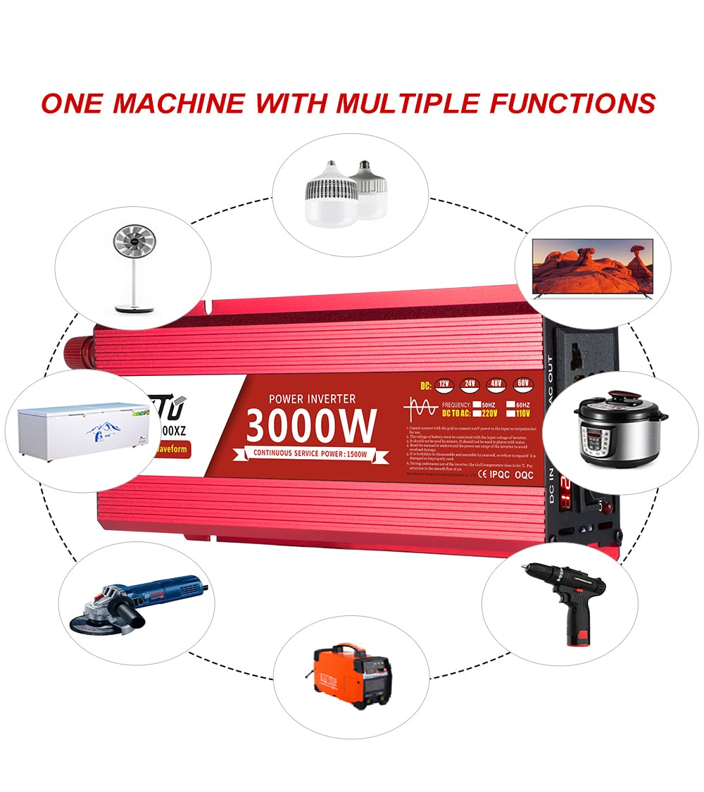 Universal Inverter 110V-240V with LCD Screen AANHORA-SHOPPING