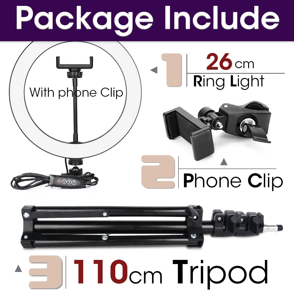 Dimmable Camera LED Light Ring AANHORA-SHOPPING