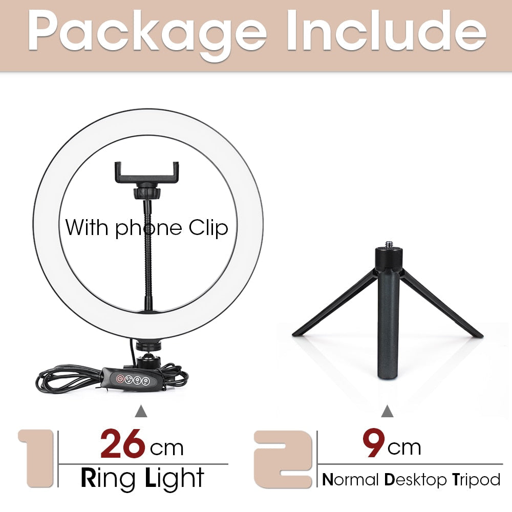 Dimmable Camera LED Light Ring AANHORA-SHOPPING