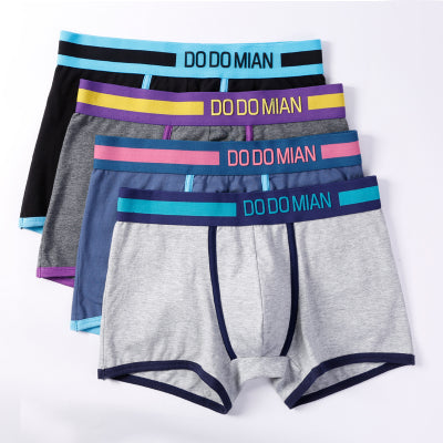 Men's Elastic Boxers Set 4 pcs AANHORA-SHOPPING