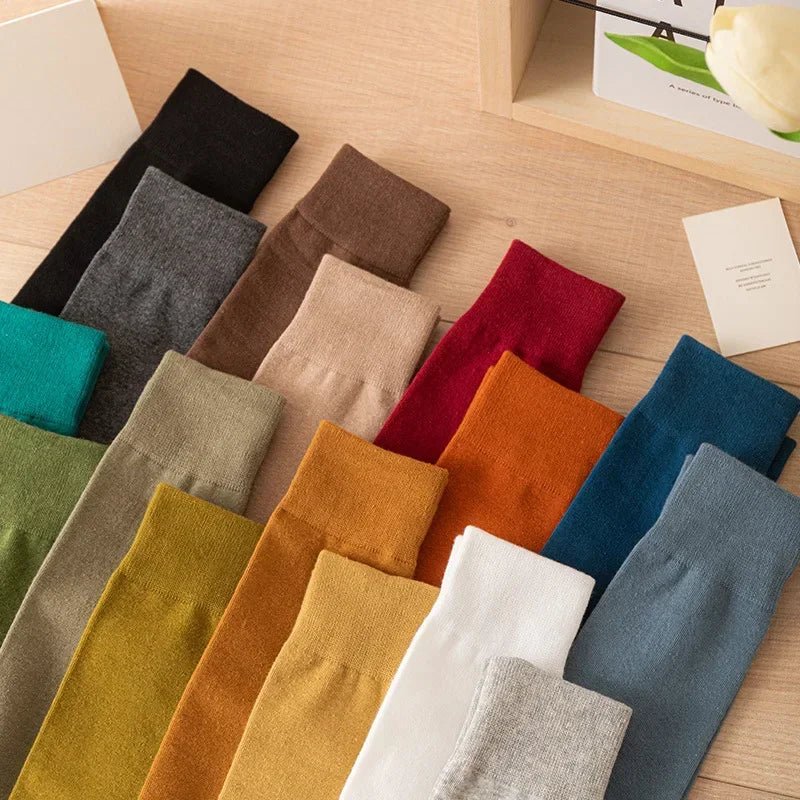 Calcetines Altos de Algodón para Mujer Estilo JK Japonés - AANHORA-SHOPPING