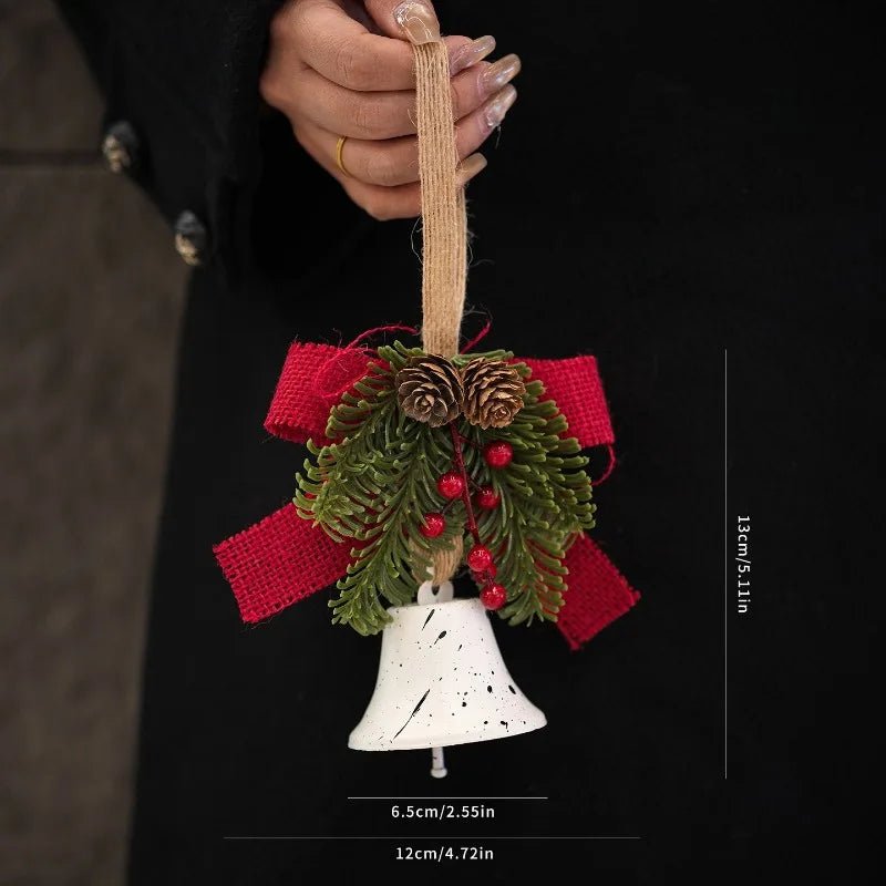 Campana Navideña Colgante con Lazo para Árbol de Navidad - AANHORA-SHOPPING