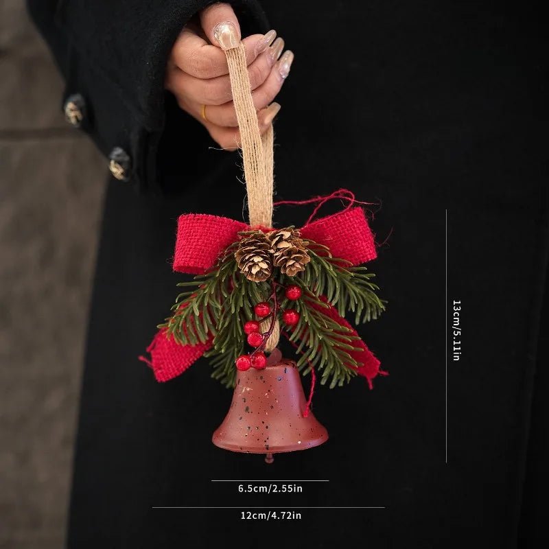 Campana Navideña Colgante con Lazo para Árbol de Navidad - AANHORA-SHOPPING