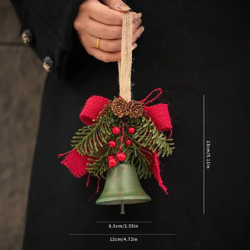 Campana Navideña Colgante con Lazo para Árbol de Navidad - AANHORA-SHOPPING