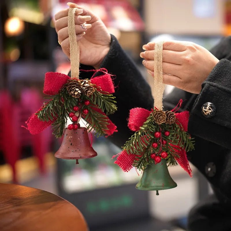 Campana Navideña Colgante con Lazo para Árbol de Navidad - AANHORA-SHOPPING