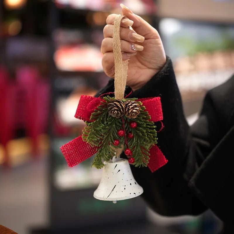 Campana Navideña Colgante con Lazo para Árbol de Navidad - AANHORA-SHOPPING