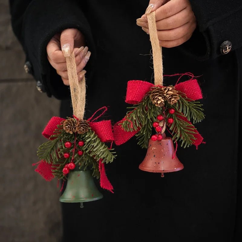 Campana Navideña Colgante con Lazo para Árbol de Navidad - AANHORA-SHOPPING