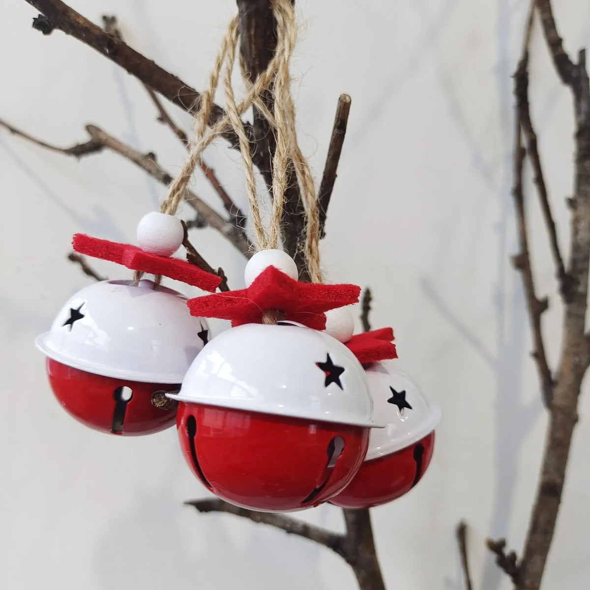 Campanas Navideñas de Metal para Árbol, Pack de 12 - AANHORA-SHOPPING