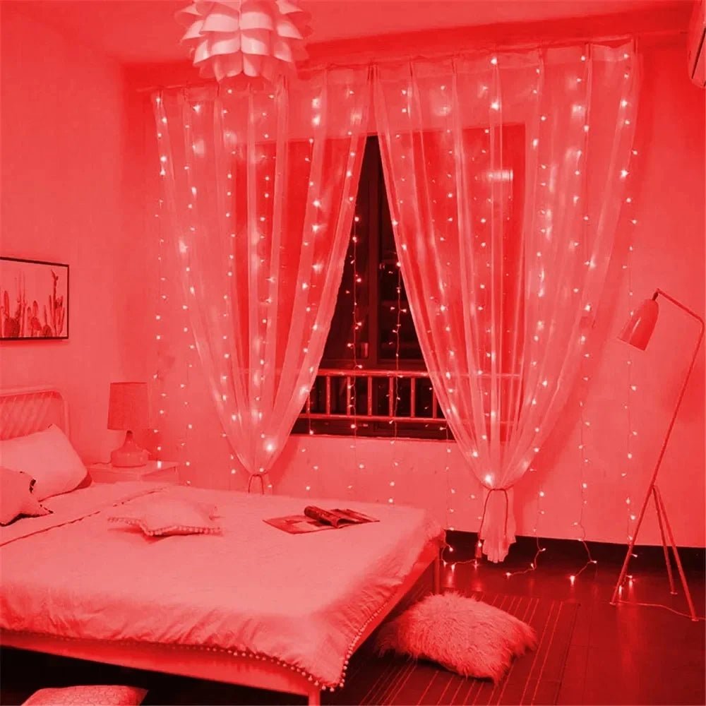 Cortina de Luces LED USB con Mando, 8 Modos, de 3 a 6 m - AANHORA-SHOPPING
